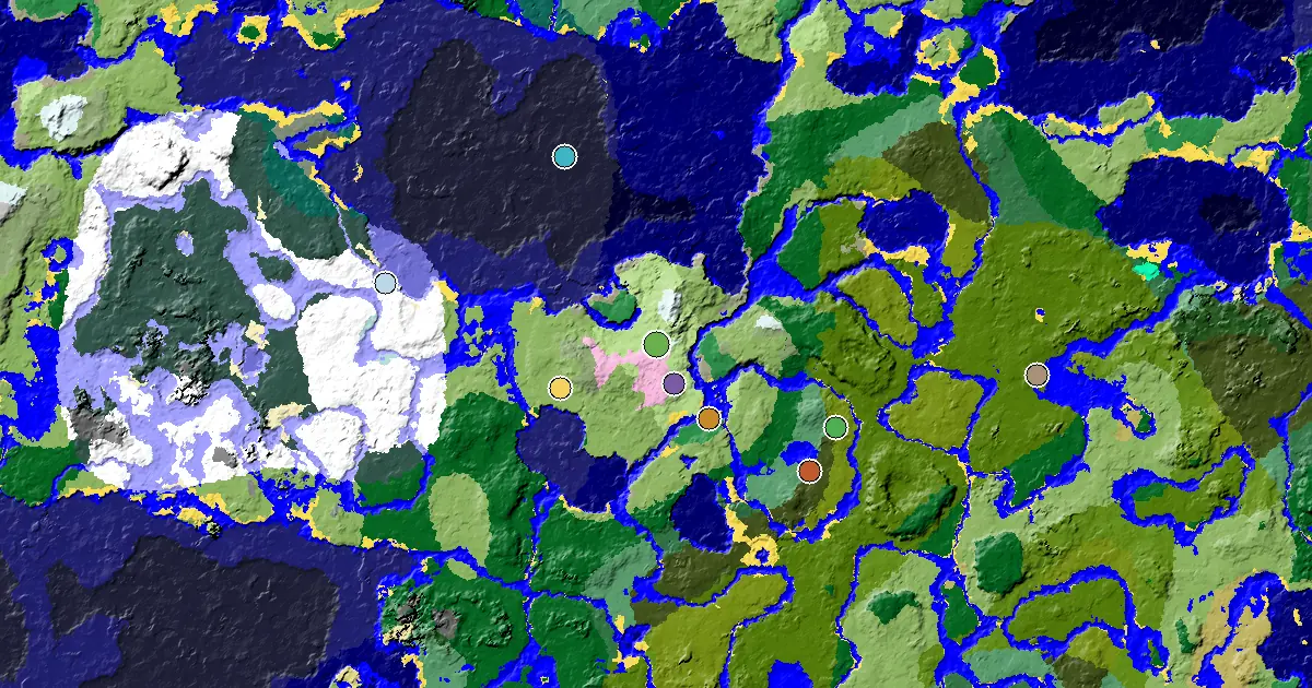 Sunflower Plains Spawn — a Mansion Within Reach — biome and structure map