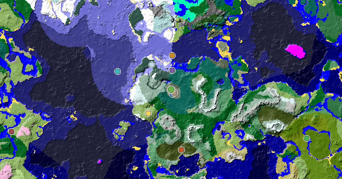 an Ancient City Under Spawn Near a Old Growth Spruce Taiga Spawn — biome and structure map