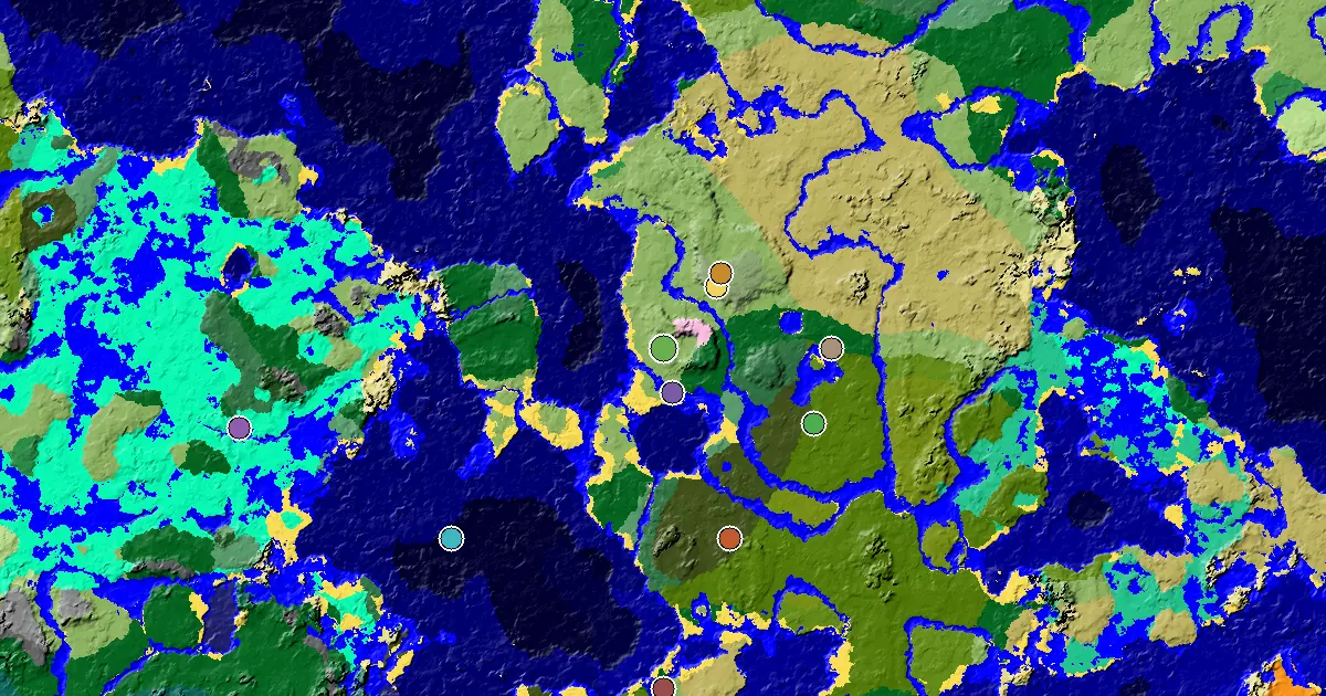 Plains Seed With a Mansion Within Reach — biome and structure map