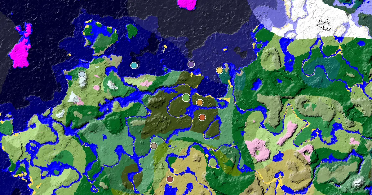 a Woodland Mansion Nearby Near a Dark Forest Spawn — biome and structure map