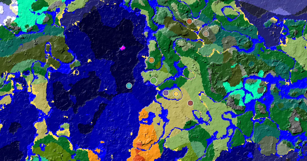 Minecraft Plains Seed: a Mansion Within Reach — biome and structure map