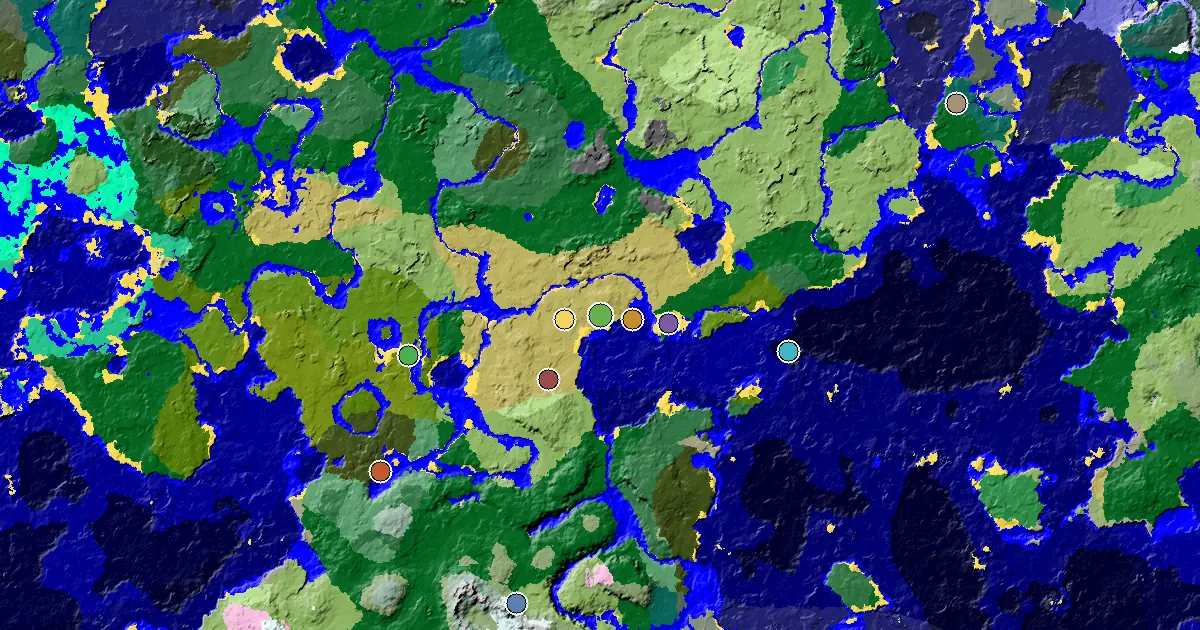 Savanna Seed With a Trial Chamber by Spawn — biome and structure map