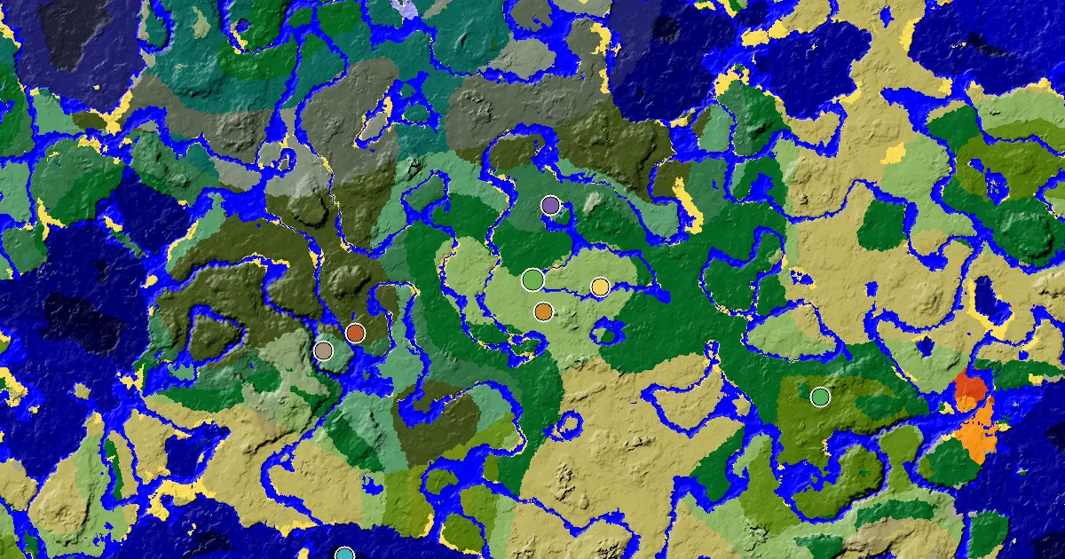 Plains Seed With a Mansion Within Reach — biome and structure map