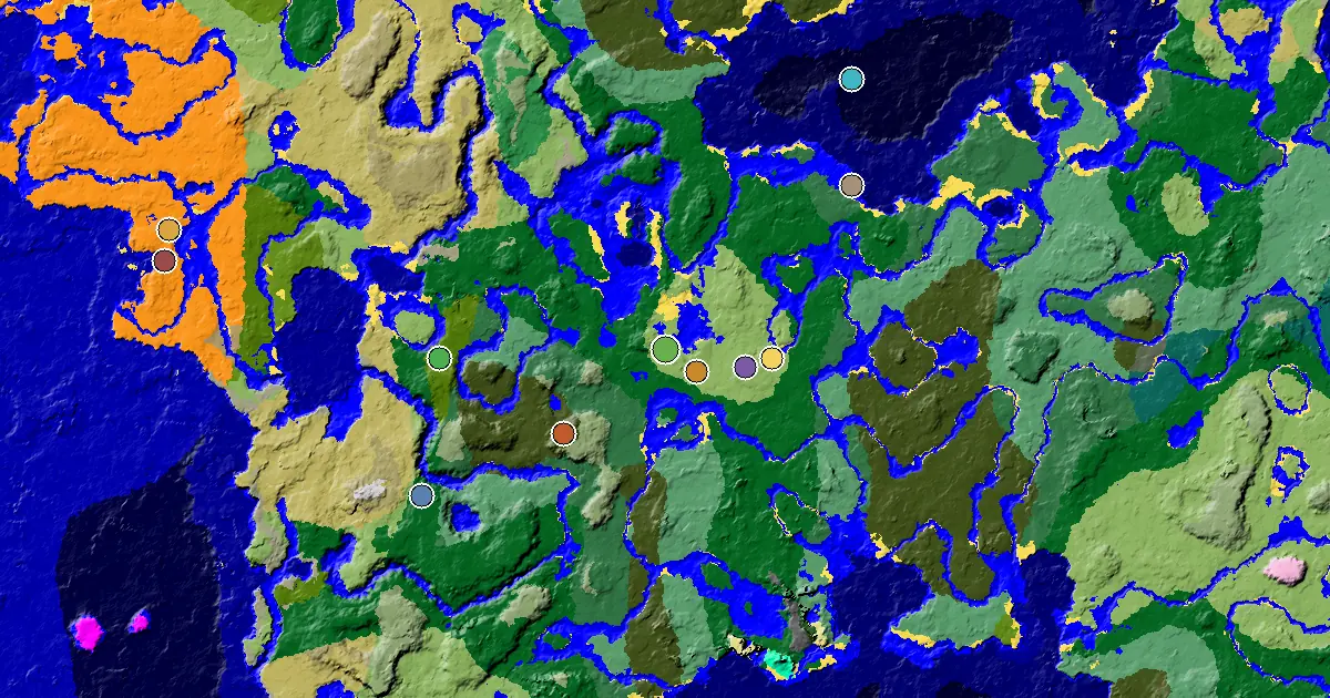Minecraft Plains Seed: a Woodland Mansion Nearby — biome and structure map