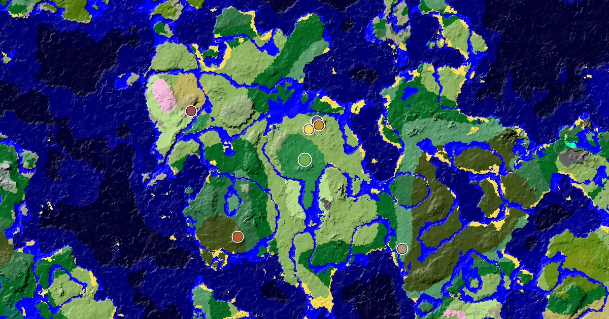 Flower Forest Spawn — a Mansion Within Reach — biome and structure map