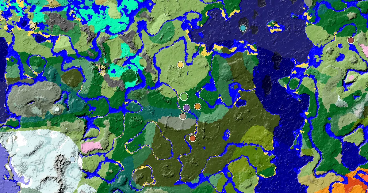 a Mansion Within Reach Near a Forest Spawn — biome and structure map
