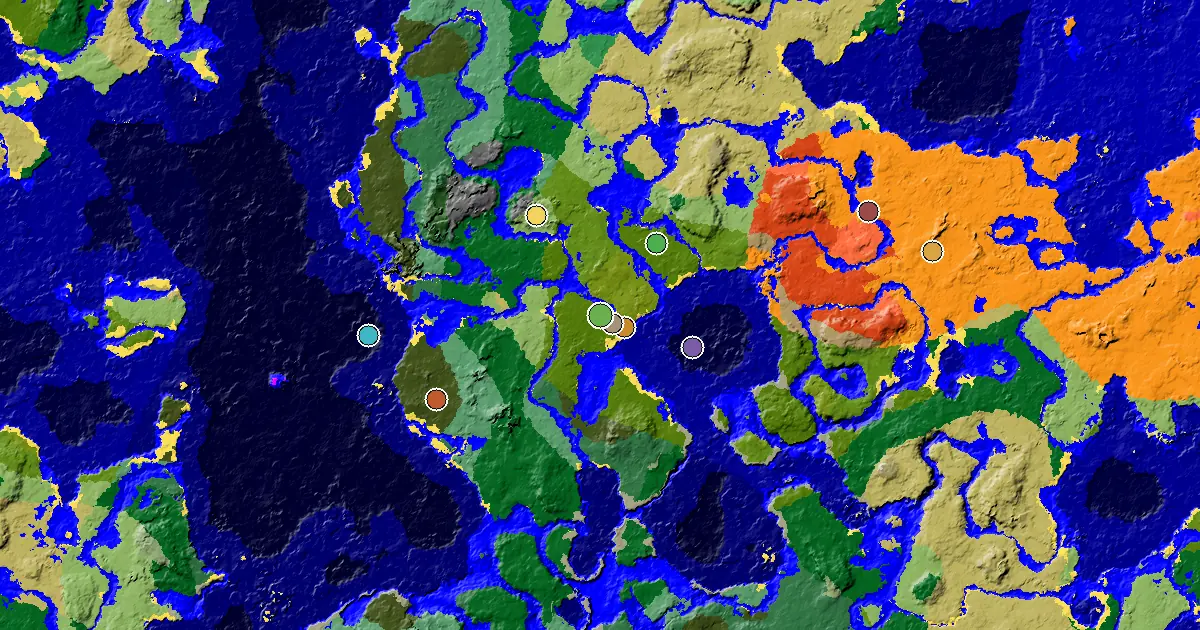 Minecraft Jungle Seed: a Trial Chamber by Spawn — biome and structure map