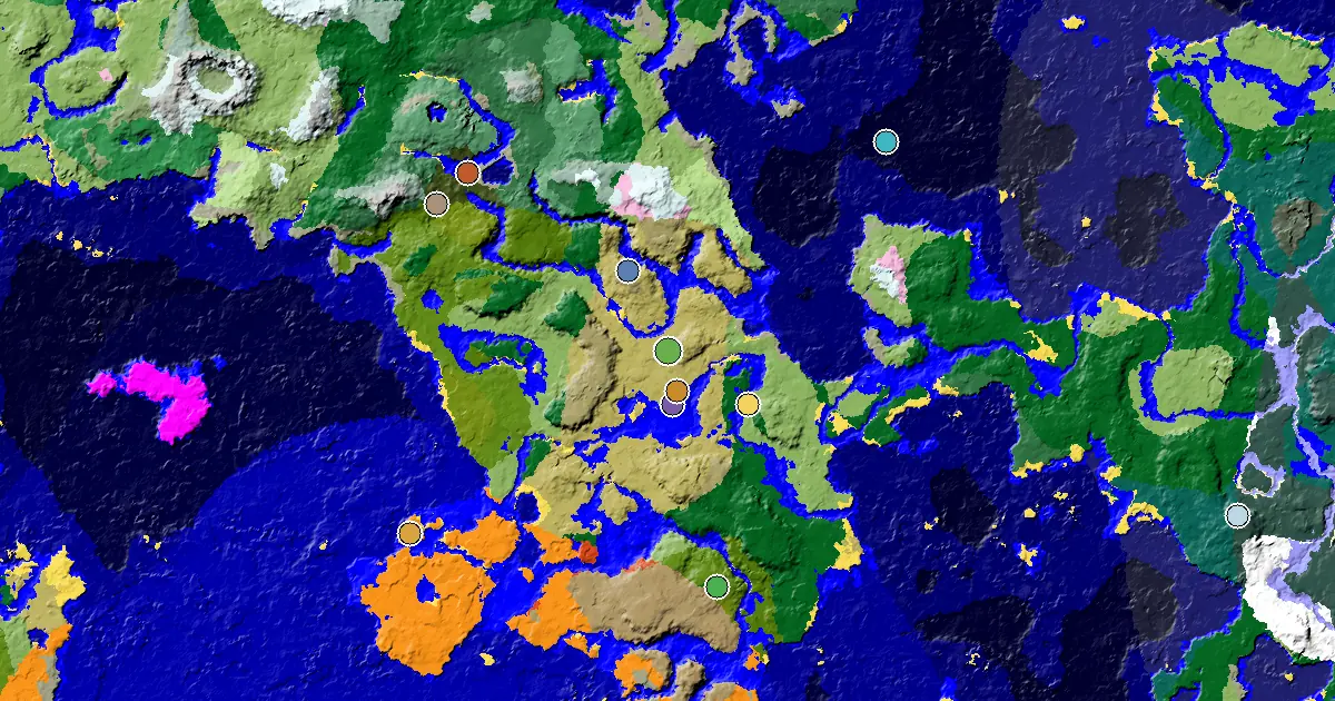 Minecraft Savanna Seed: an Ancient City Under Spawn — biome and structure map