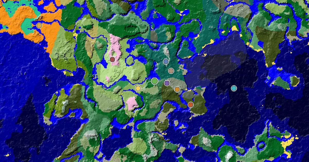 Minecraft Birch Forest Seed: an Ancient City Under Spawn — biome and structure map