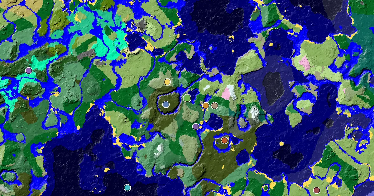 Birch Forest Spawn — an Ancient City Under Spawn — biome and structure map