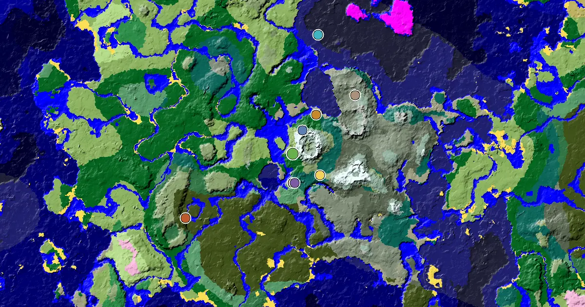 Forest Spawn — an Ancient City Under Spawn — biome and structure map