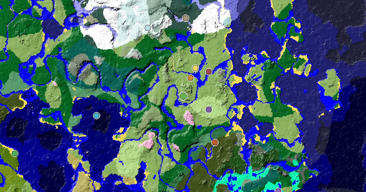 Minecraft Meadow Seed: a Mansion Within Reach — biome and structure map