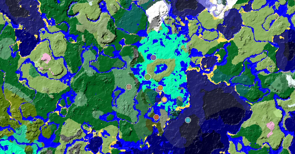 Swamp Seed With a Mansion Within Reach — biome and structure map