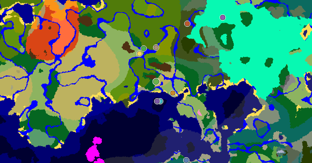 Forest Seed With a Mansion Within Reach — biome and structure map