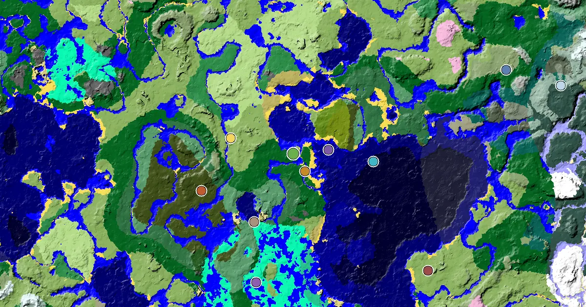 Minecraft Forest Seed: a Mansion Within Reach — biome and structure map