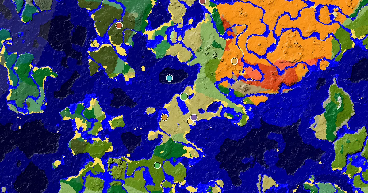 Savanna Spawn — a Village Close to Spawn — biome and structure map
