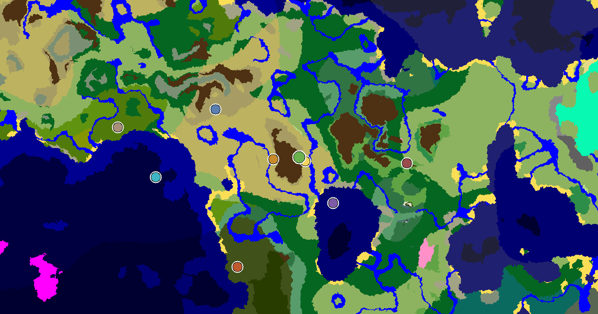 Dripstone Caves Spawn — a Village at Spawn — biome and structure map