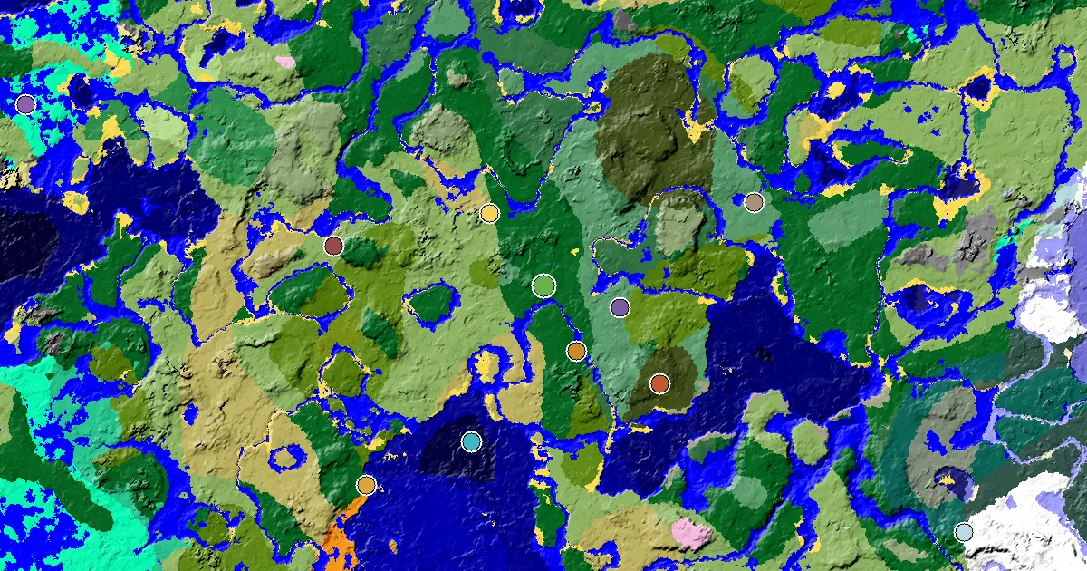 a Mansion Within Reach Near a Forest Spawn — biome and structure map
