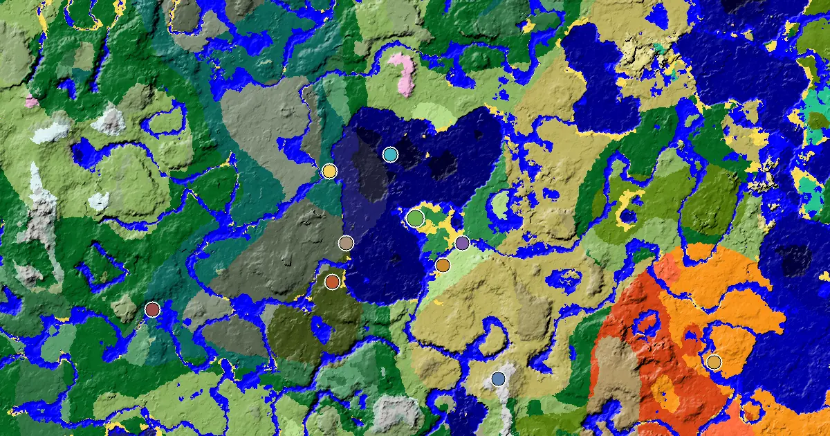 Flower Forest Spawn — a Mansion Within Reach — biome and structure map
