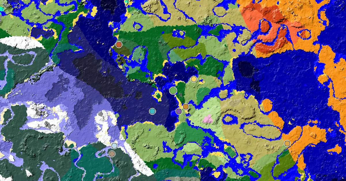 a Mansion Within Reach Near a Forest Spawn — biome and structure map
