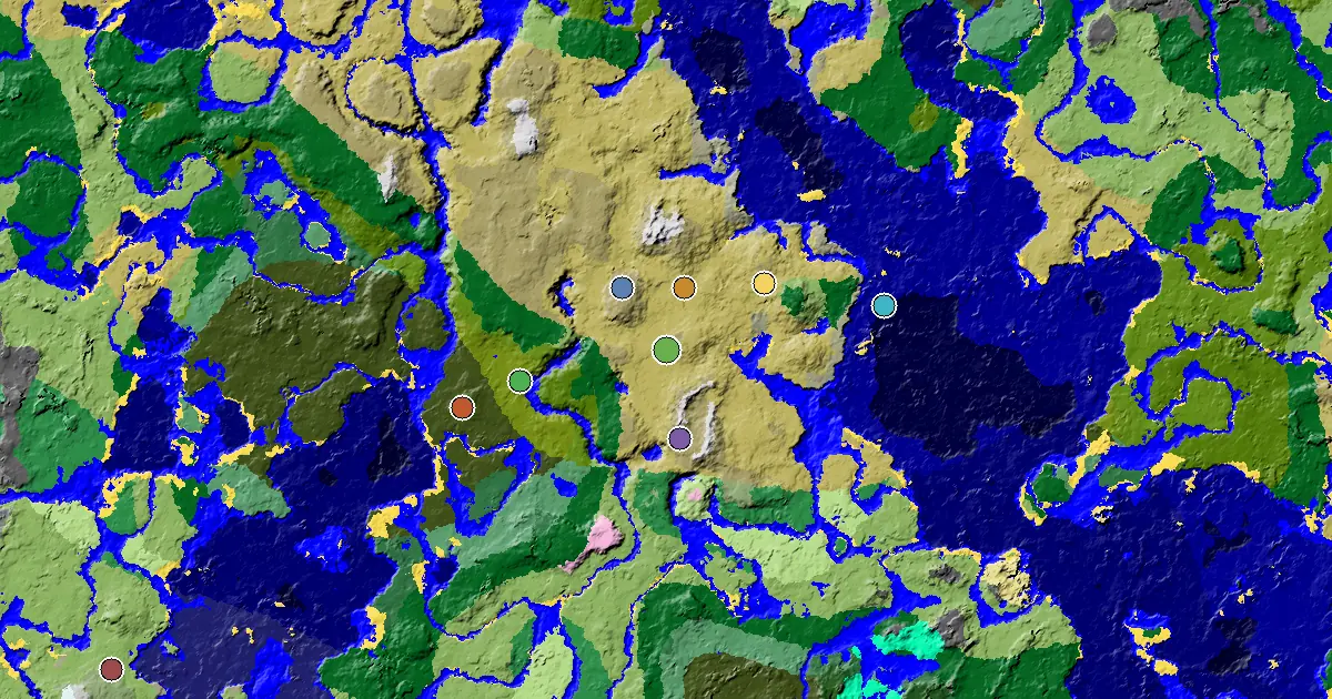Savanna Seed With an Ancient City Under Spawn — biome and structure map