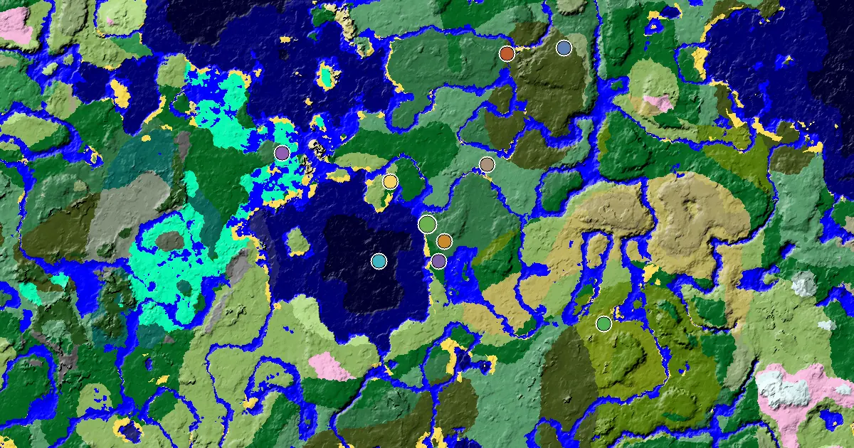 Birch Forest Seed With a Trial Chamber by Spawn — biome and structure map