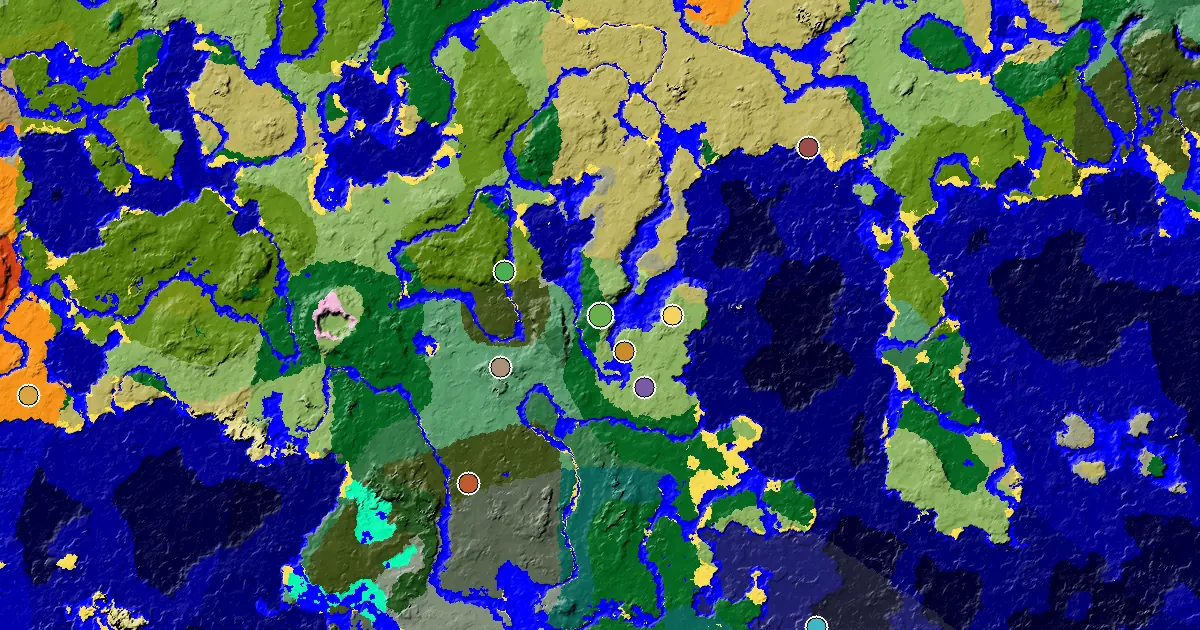Forest Seed With a Mansion Within Reach — biome and structure map