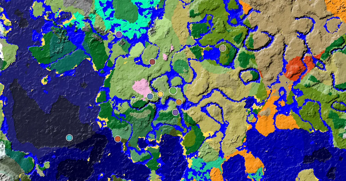 Minecraft Plains Seed: an Ancient City Under Spawn — biome and structure map around spawn