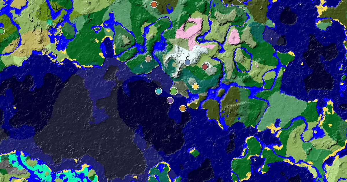 Minecraft Old Growth Pine Taiga Seed: a Village Close to Spawn — biome and structure map