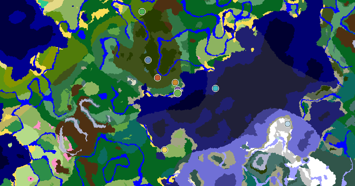 Minecraft Forest Seed: a Woodland Mansion Nearby — biome and structure map