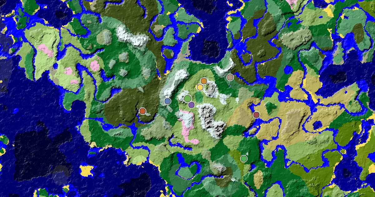 Minecraft Snowy Slopes Seed: an Ancient City Under Spawn — biome and structure map