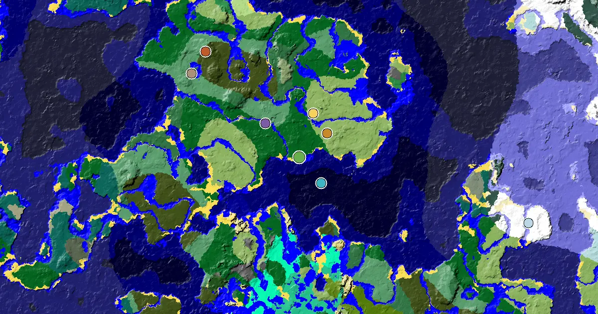 a Mansion Within Reach Near a Forest Spawn — biome and structure map