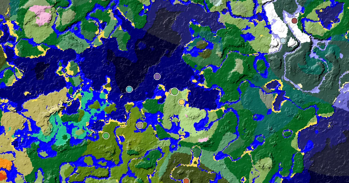 Plains Seed With a Trial Chamber by Spawn — biome and structure map
