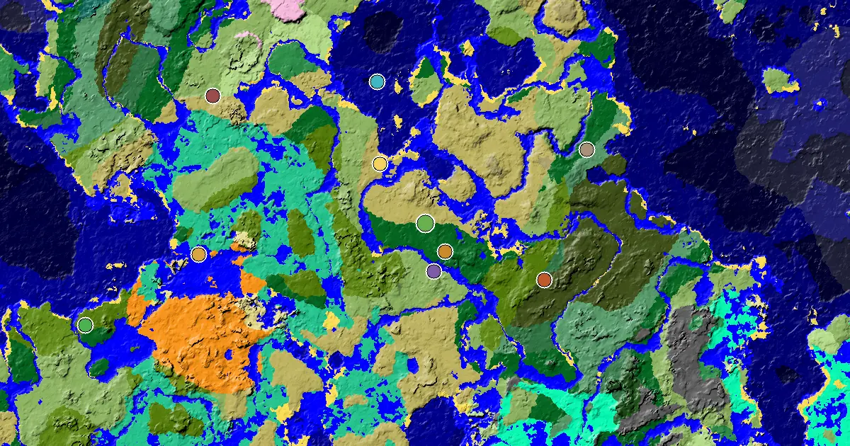 a Mansion Within Reach Near a Forest Spawn — biome and structure map