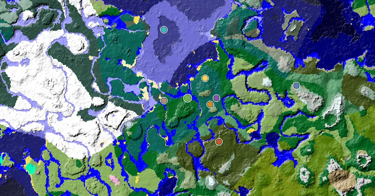 a Mansion Within Reach Near a Forest Spawn — biome and structure map