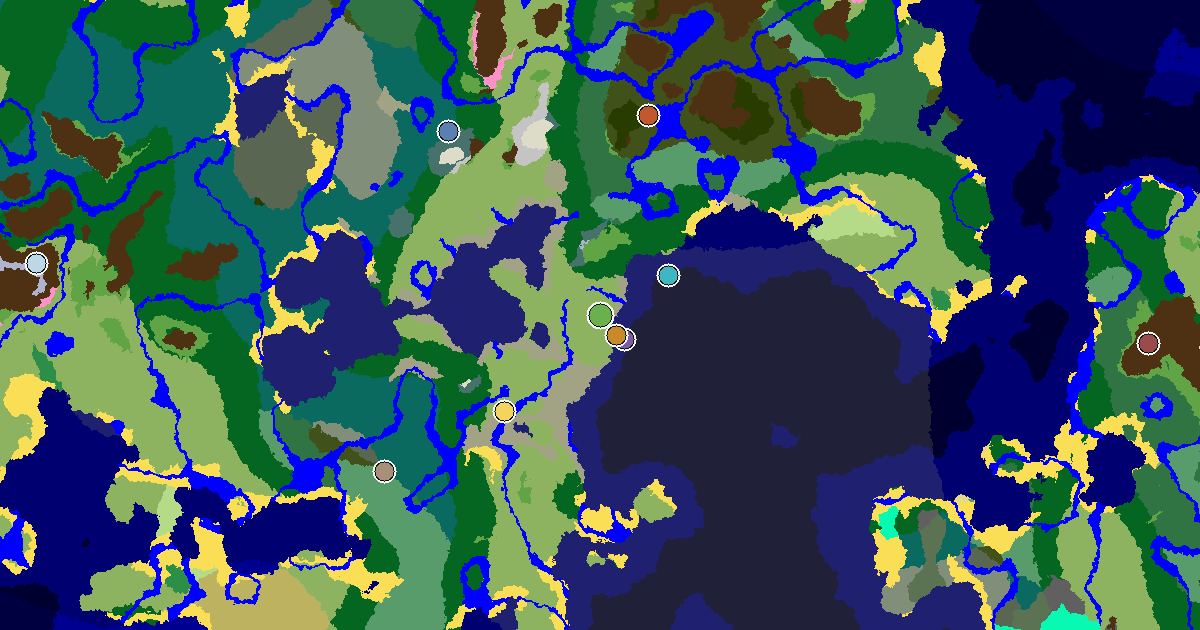 Plains Seed With a Trial Chamber by Spawn — biome and structure map