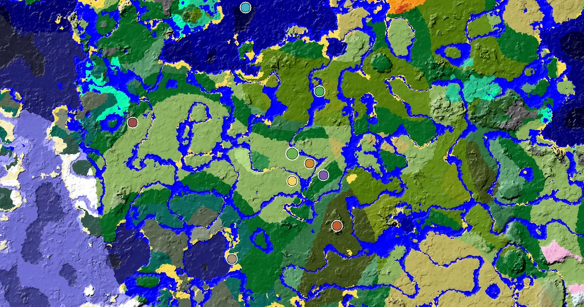 Plains Seed With a Mansion Within Reach — biome and structure map