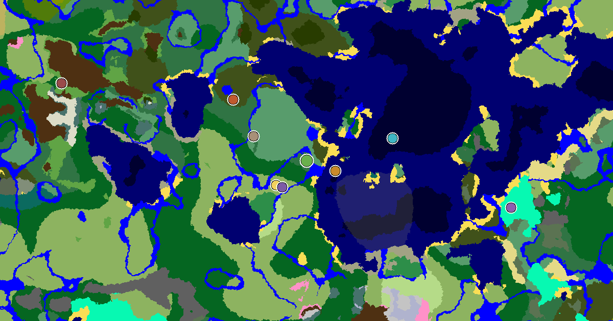 Birch Forest Seed With a Mansion Within Reach — biome and structure map