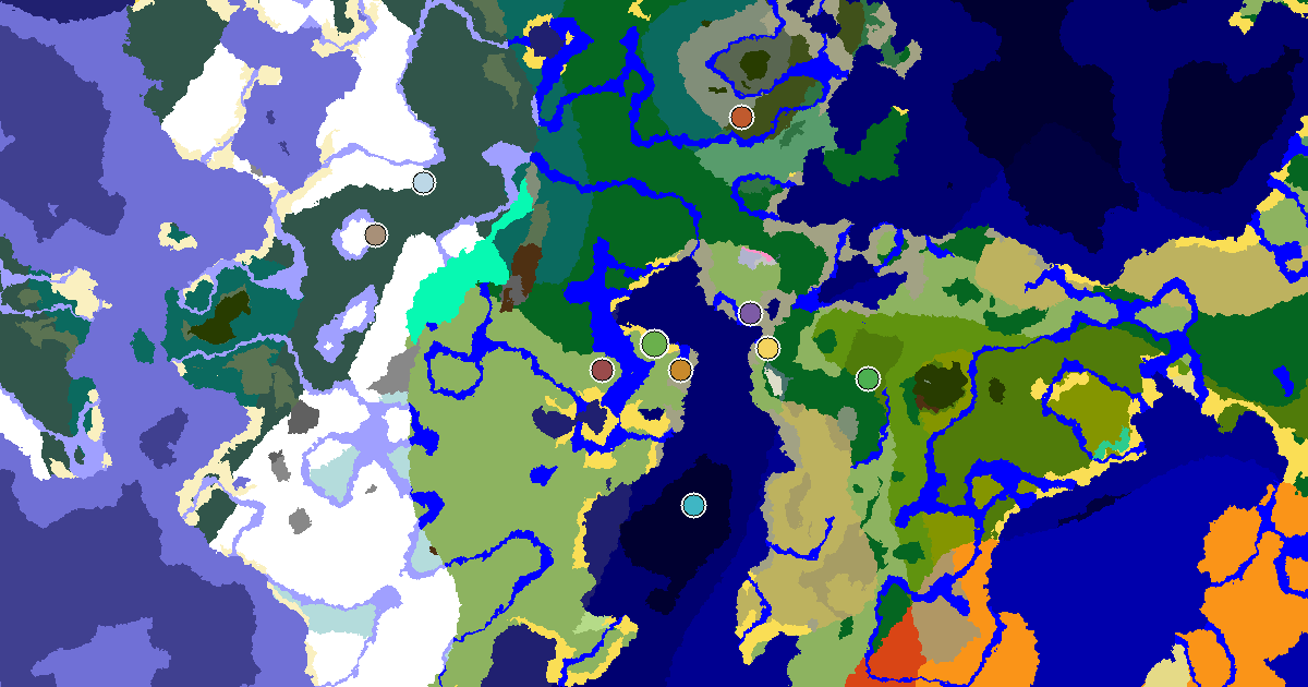Plains Seed With a Trial Chamber by Spawn — biome and structure map around spawn