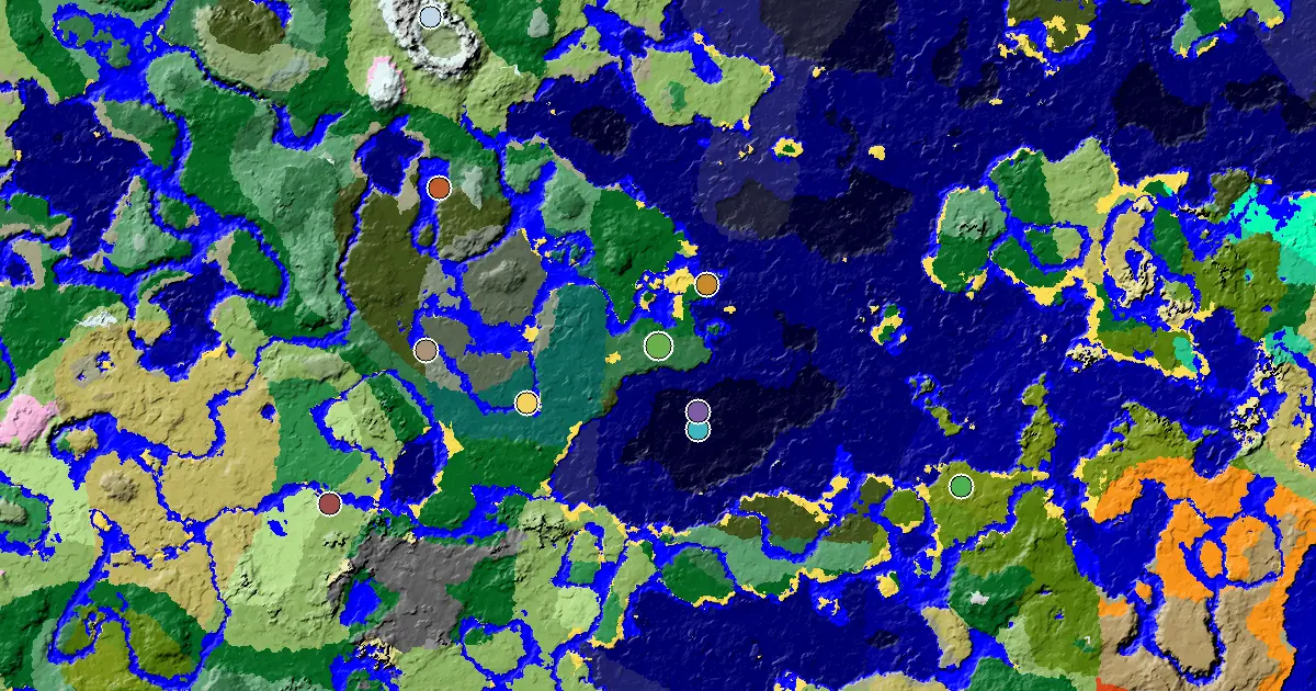 a Mansion Within Reach Near a Birch Forest Spawn — biome and structure map