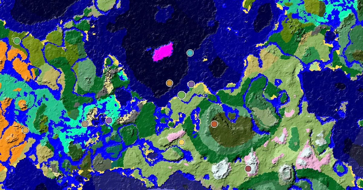 Plains Seed With a Mansion Within Reach — biome and structure map