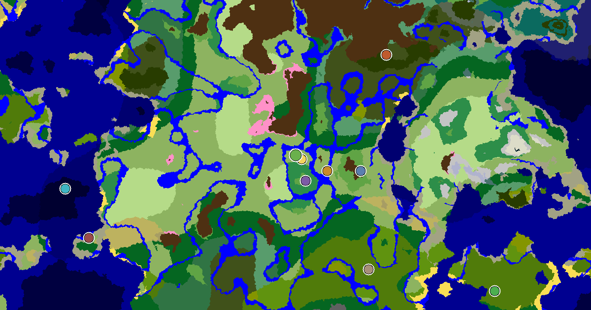 a Village at Spawn Near a Plains Spawn — biome and structure map around spawn