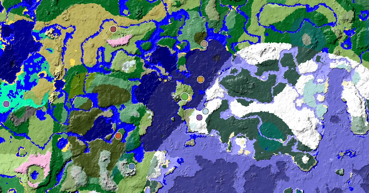 a Village at Spawn Near a Plains Spawn — biome and structure map