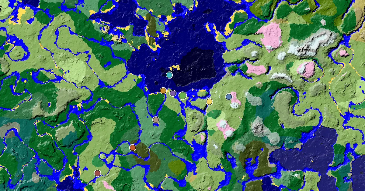 a Mansion Within Reach Near a Plains Spawn — biome and structure map