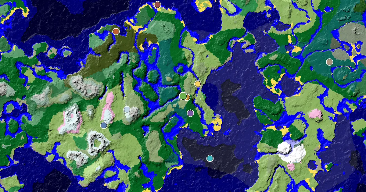 Minecraft Meadow Seed: a Trial Chamber by Spawn — biome and structure map