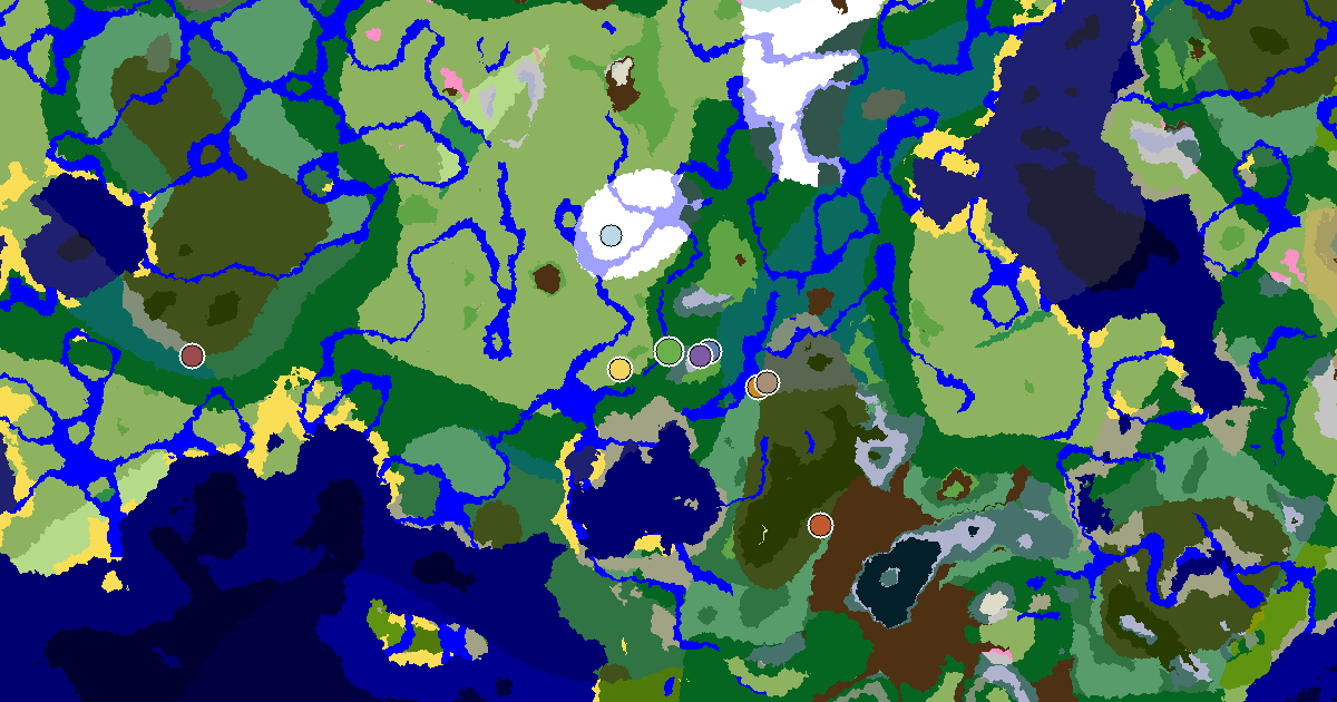 Forest Spawn — an Ancient City Under Spawn — biome and structure map around spawn