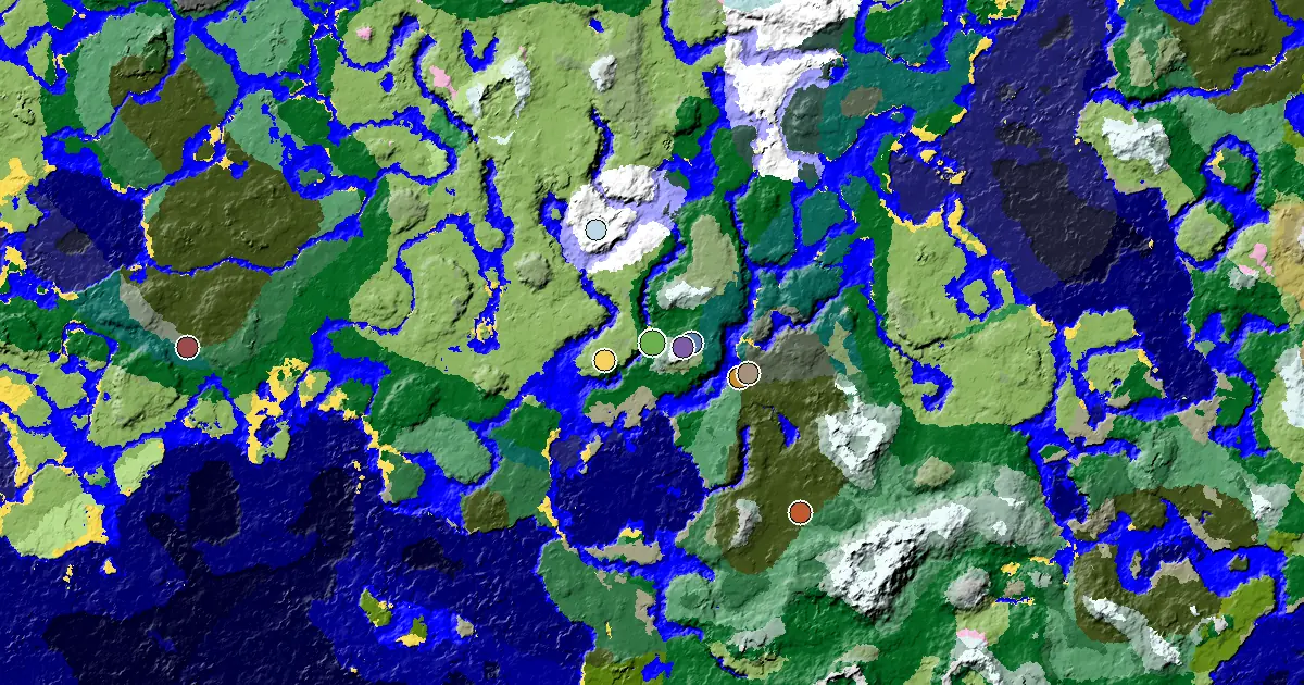 Forest Spawn — an Ancient City Under Spawn — biome and structure map