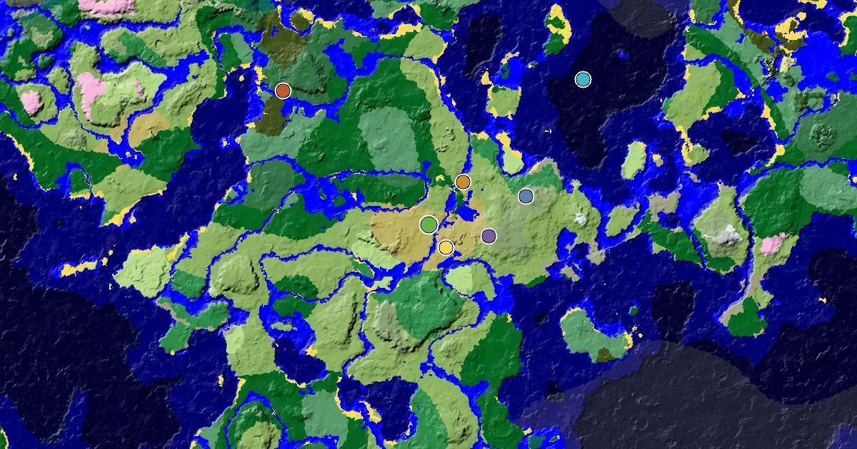 Minecraft Savanna Seed: a Village Beside Spawn — biome and structure map