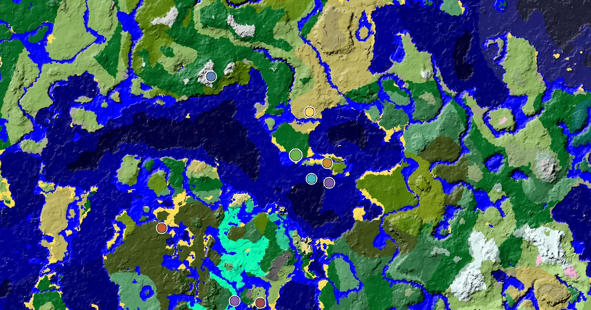 Minecraft Forest Seed: a Village Close to Spawn — biome and structure map