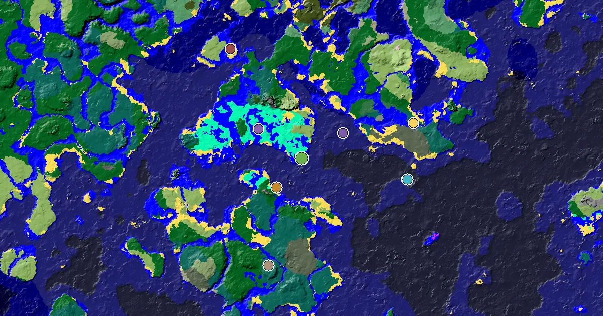 Minecraft Swamp Seed: Great Structures Nearby — biome and structure map
